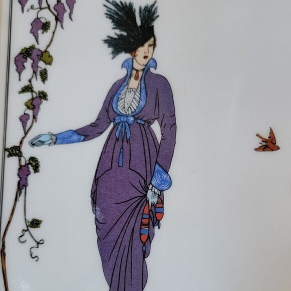 Vintage Villeroy & Boch Art Deco Women Serving Tray - 1900 Design Made in Italy - Picture 3 of 6